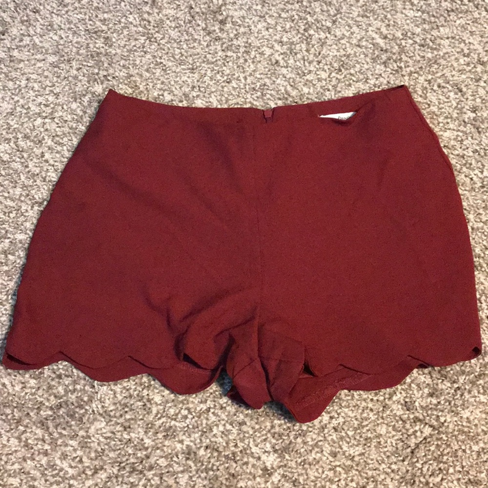 Burgundy shorts